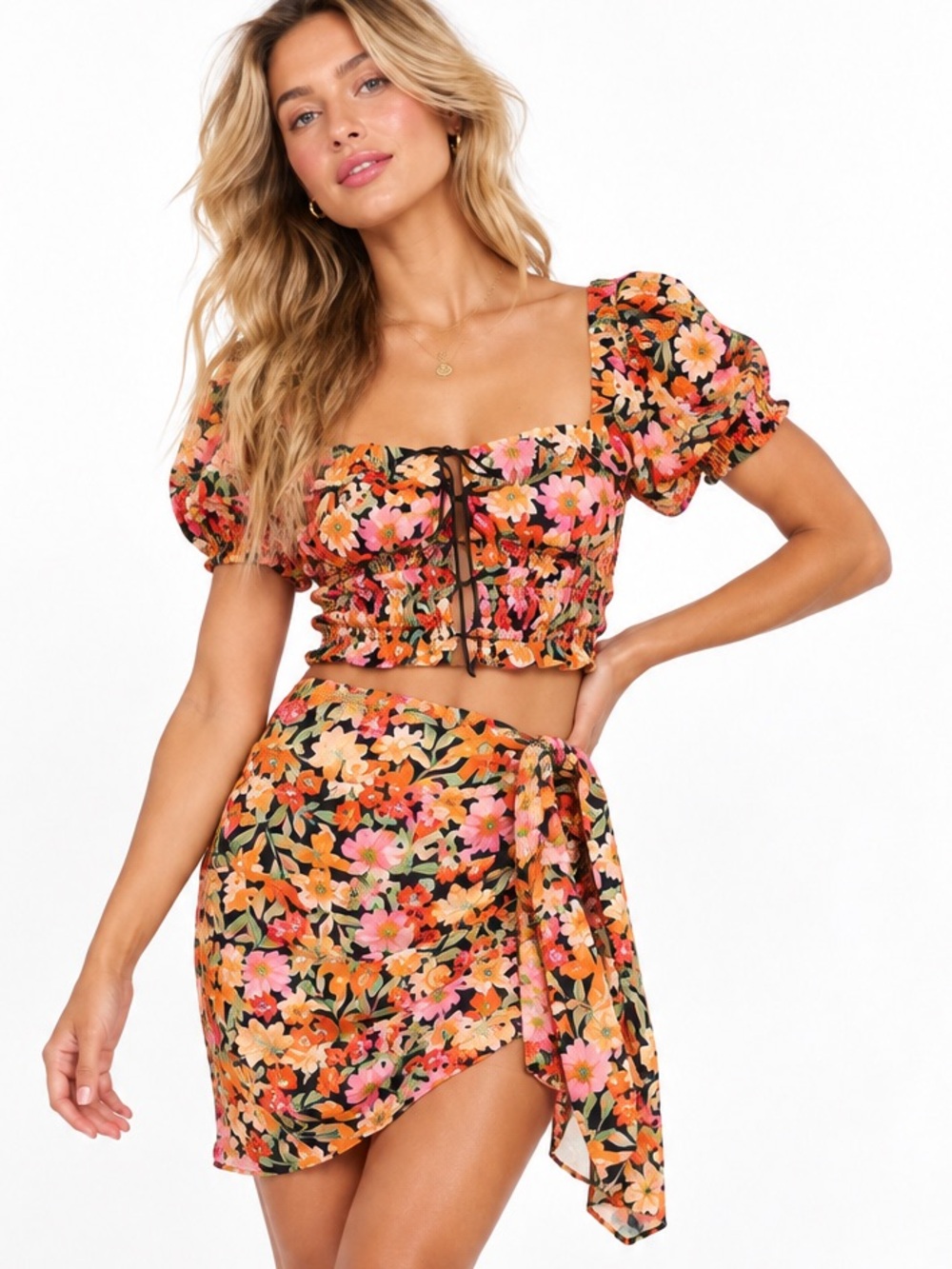 For Love & Lemons Sylvie Top Gilles Floral Skirt Set S NWOT
